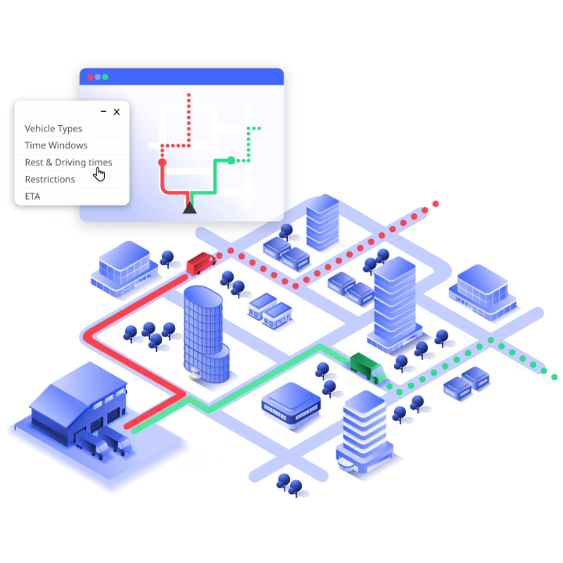 screenshot of PTV Route Optimizer